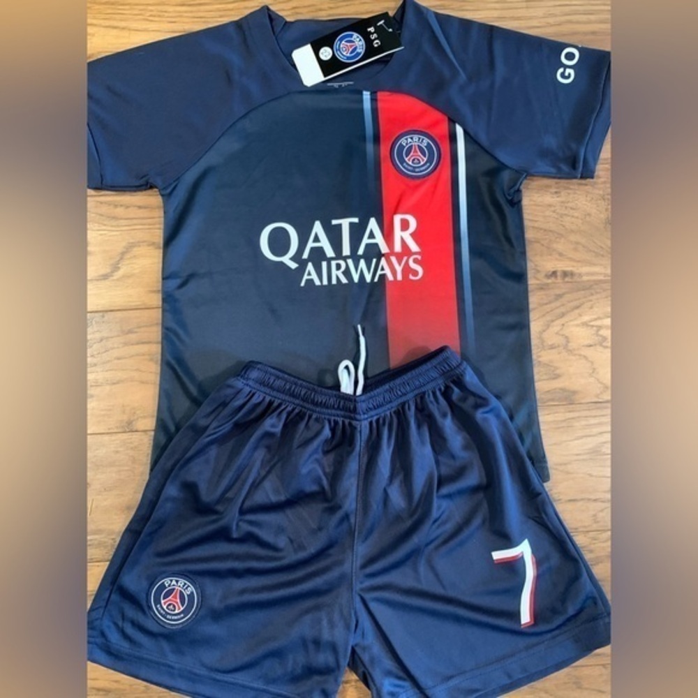 Mbappe Kids Toddler Jersey KYLIAN MBAPPE Soccer Kit 2024 Size 18  20 22 NWT
